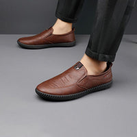 ALGER - LÄSSIGE GLATTLEDER-LOAFERS – Braun