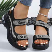 Marzena - Sportliche Plateau-Sandalen – Schwarz