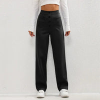Zara - Elastische hochtaillierte Hose – Schwarz