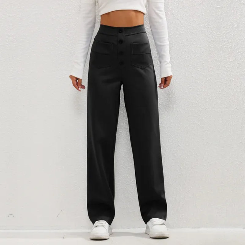 Zara - Elastische hochtaillierte Hose