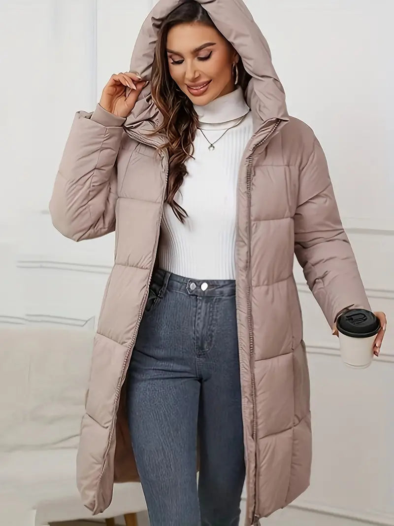 Keyven | Winter Luxe Lange Oberbekleidung mit Kapuze