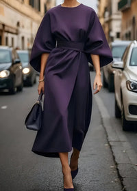 Victoria - Das Eleganteste Kleid mit Ärmeln – Lila