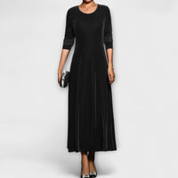 Marilou™ – Weiches Samtkleid – Schwarz