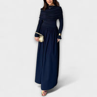 Jessica - Entspanntes Plissee-Kleid – Marine
