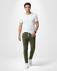 Herren Stretchhose im Modernfit mit elastischem Gewebe – Grün