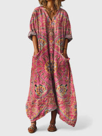 Julia | Maxikleid Damen stilvoll & lässig zugleich – Rosa