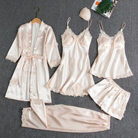Sorelle | Fünfteiliges Loungewear-Set in eleganter Ausführung – Champagner