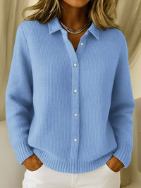 Linna™ | Klassischer Cardigan – Blau