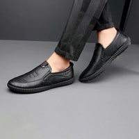 ALGER - LÄSSIGE GLATTLEDER-LOAFERS – Schwarz