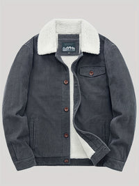 Thiago | Outdoor Jacke mit Knopfleiste für Herren – Warm und Robust – Grau