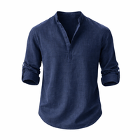 Jonas | Moderne Bluse im leichten Design – Dunkelblau