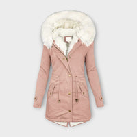 Ivara - Wasserfeste & Pelz-gefütterte Winterjacke – Rosa