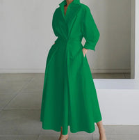 Elena - Elegantes Maxikleid – Grün