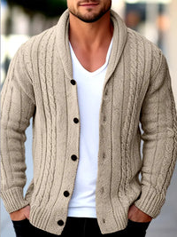 Hatem - Lässiger Strickcardigan Mit Langen Ärmeln – Beige
