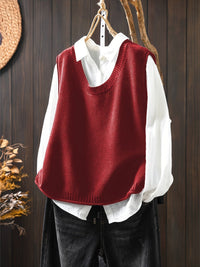 Rowan | Gestrickter Cardigan – Rot