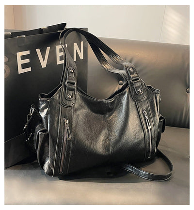 Aviana - Klassische Vintage-Lederhandtasche