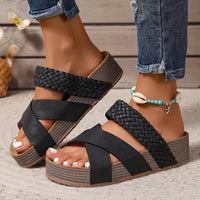 Yara | Orthopädische Ledersandalen – Schwarz