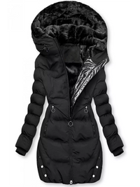 Lea - Gepolsterte Winterjacke für Damen – Schwarz
