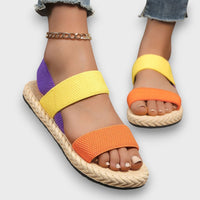 Yva – Farbspiel-Sandalen für den Alltag – Gelb