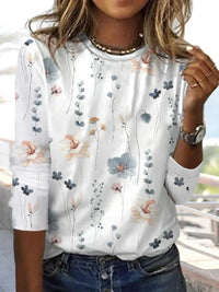 Doriani | Strick-T-Shirt mit Rundhalsausschnitt für Damen – Weiß