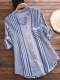 Piper | Gestreiftes Hemd für Damen – Blau