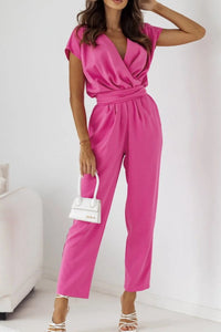 XYLIA - ELEGANTEN JUMPSUIT MIT VERSTELLBAREM GÜRTEL – Rosa