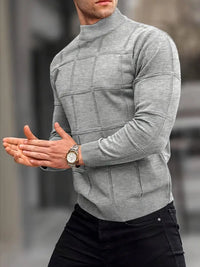 Nunzio - Komfortabel Gestrickt Rollkragen Pullover – Grau