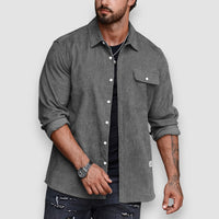 Lior | Button-Up Long Sleeve Shirt – Grau