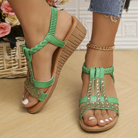 Trudy™ | Orthopädische Keilsandalen im Ibiza-Stil – Grün
