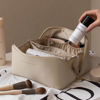 Heidi-Mode | Kosmetiktasche mit Mehreren Fächern für Damen – Beige