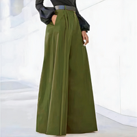 Elegante Business-Hose für Damen | Palazzo – Oliv