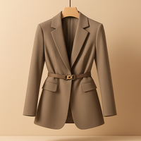 Damen Blazer | Taillierte Linienführung strukturierte Silhouette – Braun
