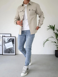 Elegante moderne Herrenjacke | Ultraleichte – Beige