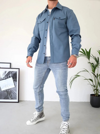 Elegante moderne Herrenjacke | Ultraleichte – Blau