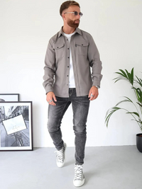 Elegante moderne Herrenjacke | Ultraleichte – Grau