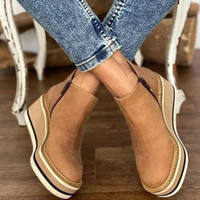 Elegante niedrige Damenstiefeletten | Bequeme – Beige