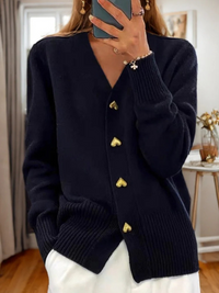 Elegante Strickjacke für Damen | Strick – Schwarz