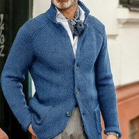 Elegante Vintage-Strickjacke für Herren | Strick – Blau