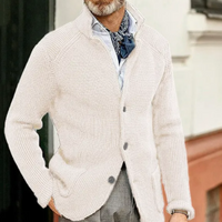 Elegante Vintage-Strickjacke für Herren | Strick – Weiß