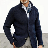 Elegante Vintage-Strickjacke für Herren | Strick – Marine