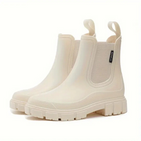 Elegante wasserdichte Regenstiefel für Damen | Bequem – Beige