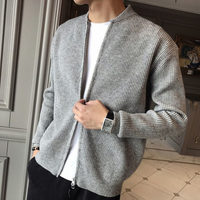 Elegante weiche Herren-Strickjacke | Warmer – Grau