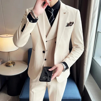 Eleganter 3-teiliger Hochzeitsgast-Anzug für Herren | mit Weste – Aus weiß