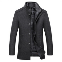 Eleganter Business-Mantel für Herren | Warme – Grau
