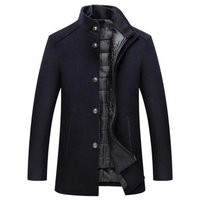 Eleganter Business-Mantel für Herren | Warme – Marine