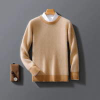 Eleganter Herbstpullover für Herren | Warmer – Gelb/braun