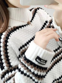 Alina | Moderner Kragenpullover für Wintertage – Weiß