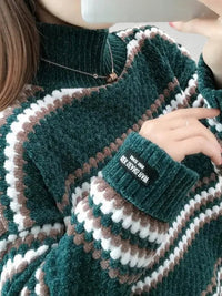 Alina | Moderner Kragenpullover für Wintertage – Grün