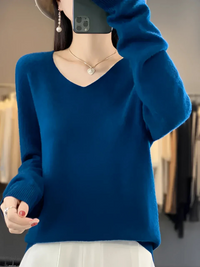 Eleganter Luxus-Pullover für Damen | Warmer – Marine