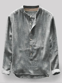 Elegantes bequemes Herrenhemd | Langarm – Grau
